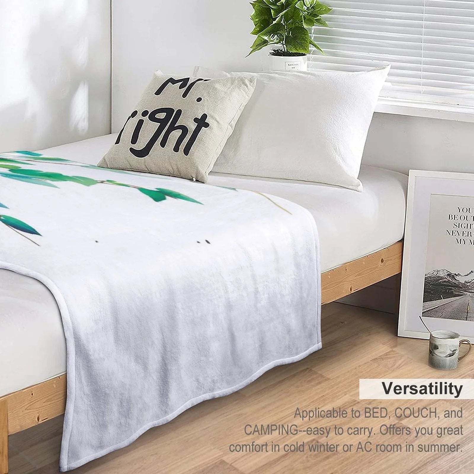 Vines Hanging Leaves Throw Blanket