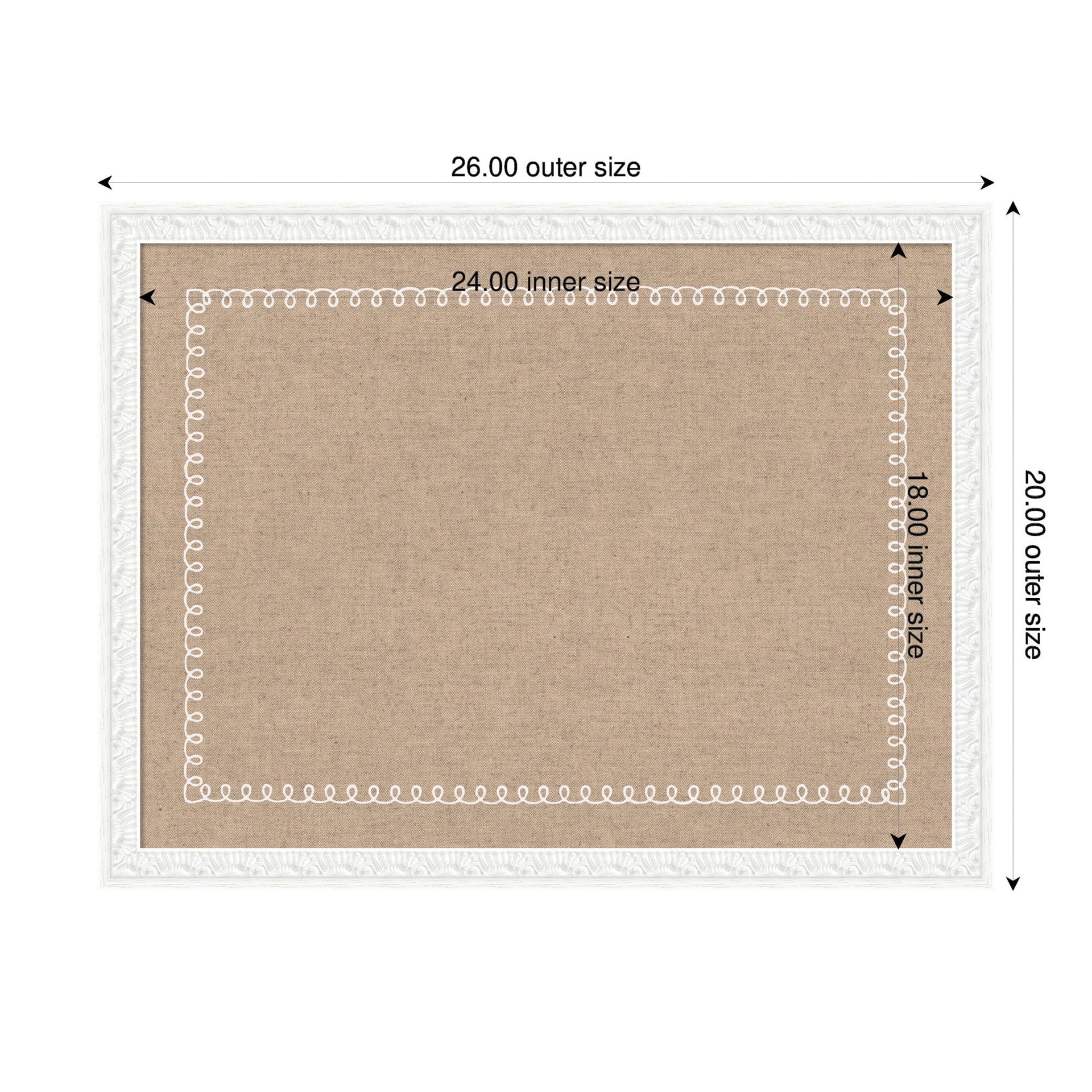 Pinboard White Scalloped Edge