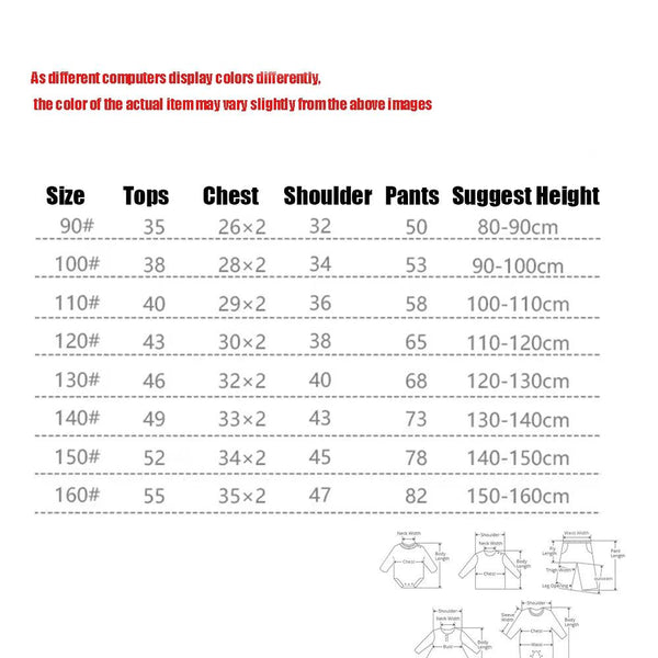 2-Piece Set Soft Cotton Pajamas Children Boys Girls Baby Spring Autumn Cartoon Long Sleeve Home Sleepwear Set 2-10Y