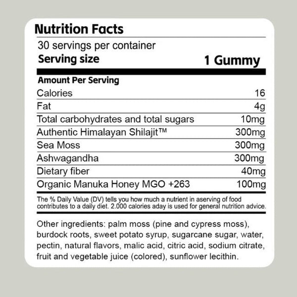 3 in 1 Gummies Cured Shilajit Gummies for Men