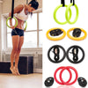 2Pcs High Quality Heavy Duty ABS Plastic 28mm Exercise Fitness Gymnastic Rings With Foam Handle Gym Exercise Crossfit Pull Ups A