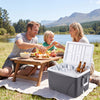 43.3 Quart Portable Hard Coolerwith Handles and 4 Cup Holders-Black - Black