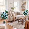 43.5" Artificial Hydrangea Tree 2 Pack-Blue - Blue