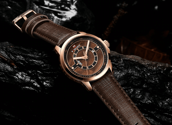 Men's Waterproof Business Style Watch With Unique  Backgrounds Luxury Design Perfect Gift For Him