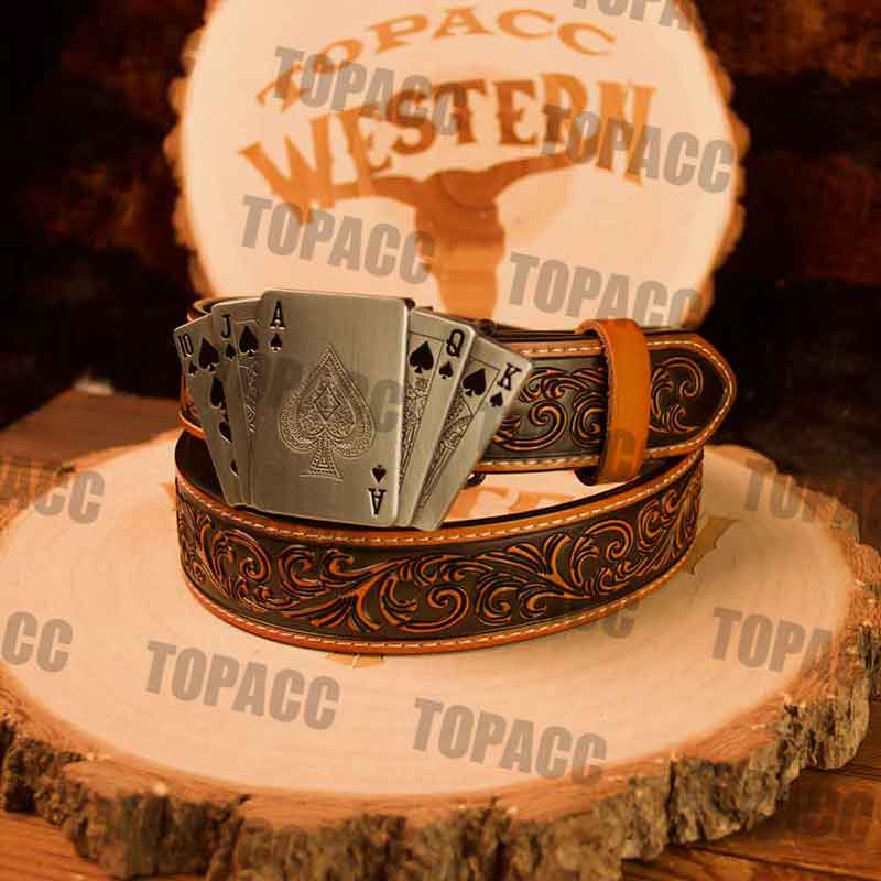 Brown Belt with Vintage Lighter Buckle