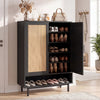 43 Inch 6-Tier Tall Shoe Cabinet with Double Doors-Black