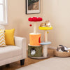 43 Inch Tall Cat Tree Cute with 2 Condos and Padded Platforms-Multicolor