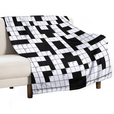 Cool Crossword Pattern Throw Blanket
