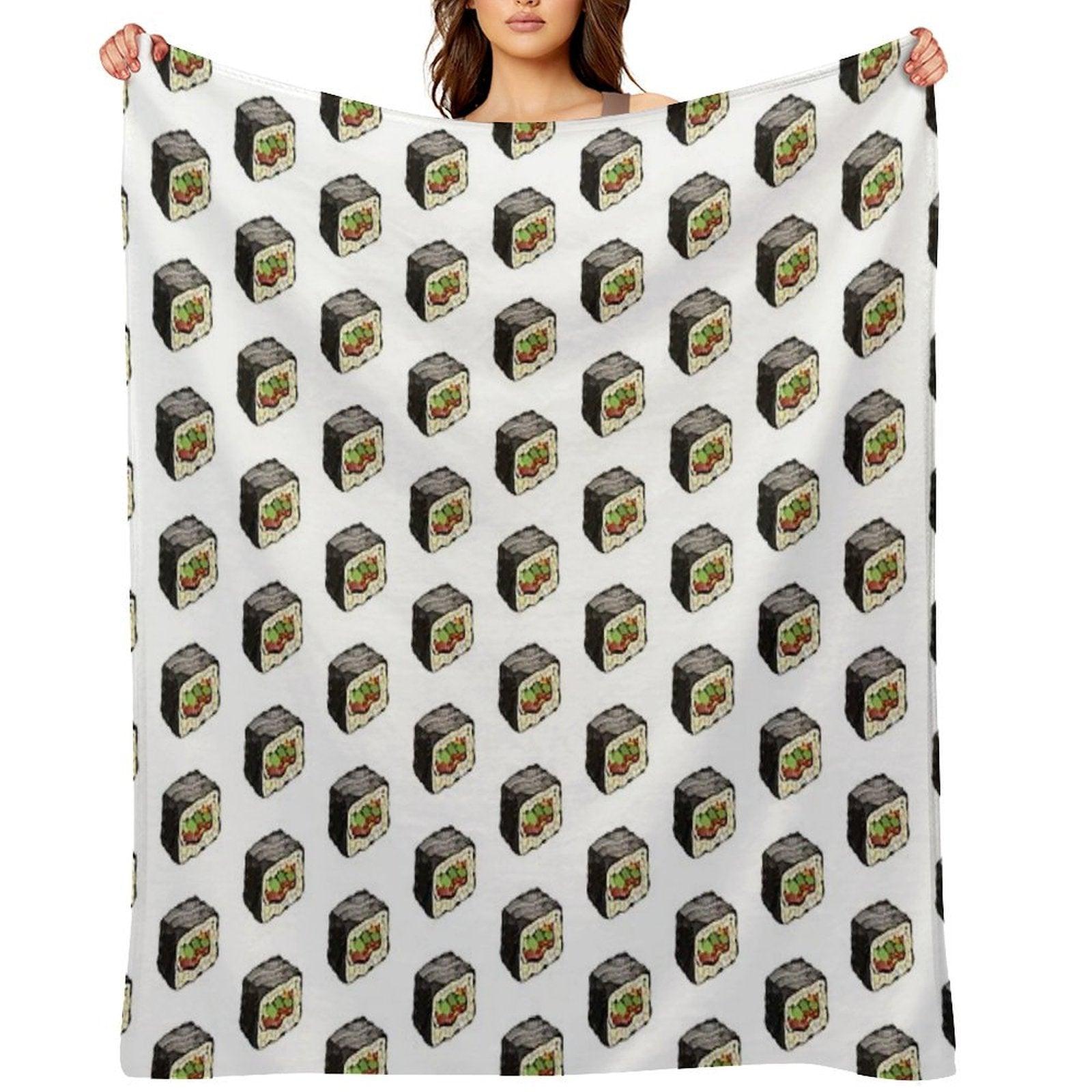 Sushi Illustration Throw Blanket