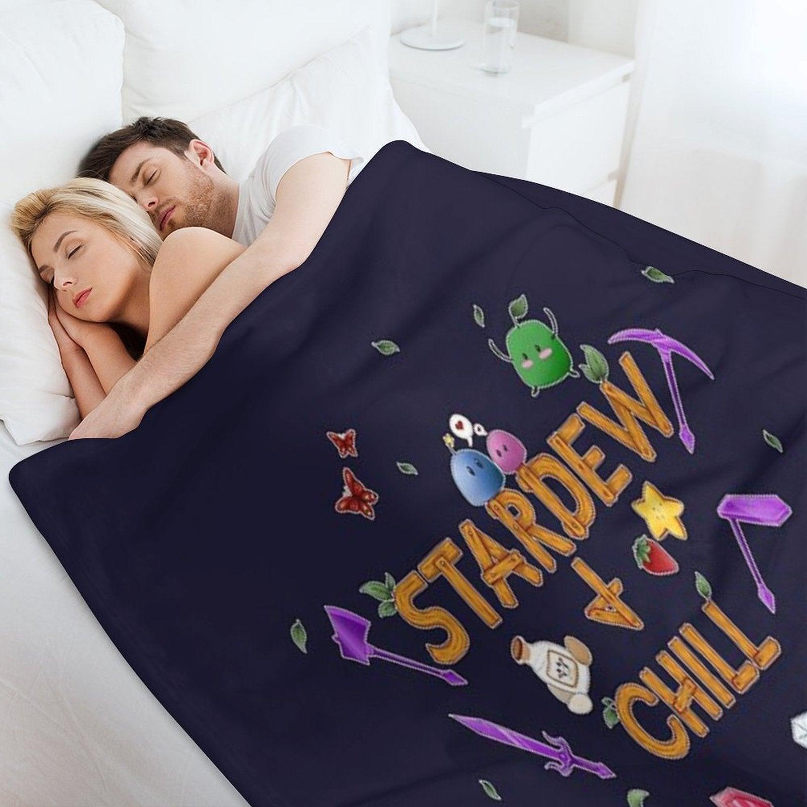 Stardew And Chill Throw Blanket
