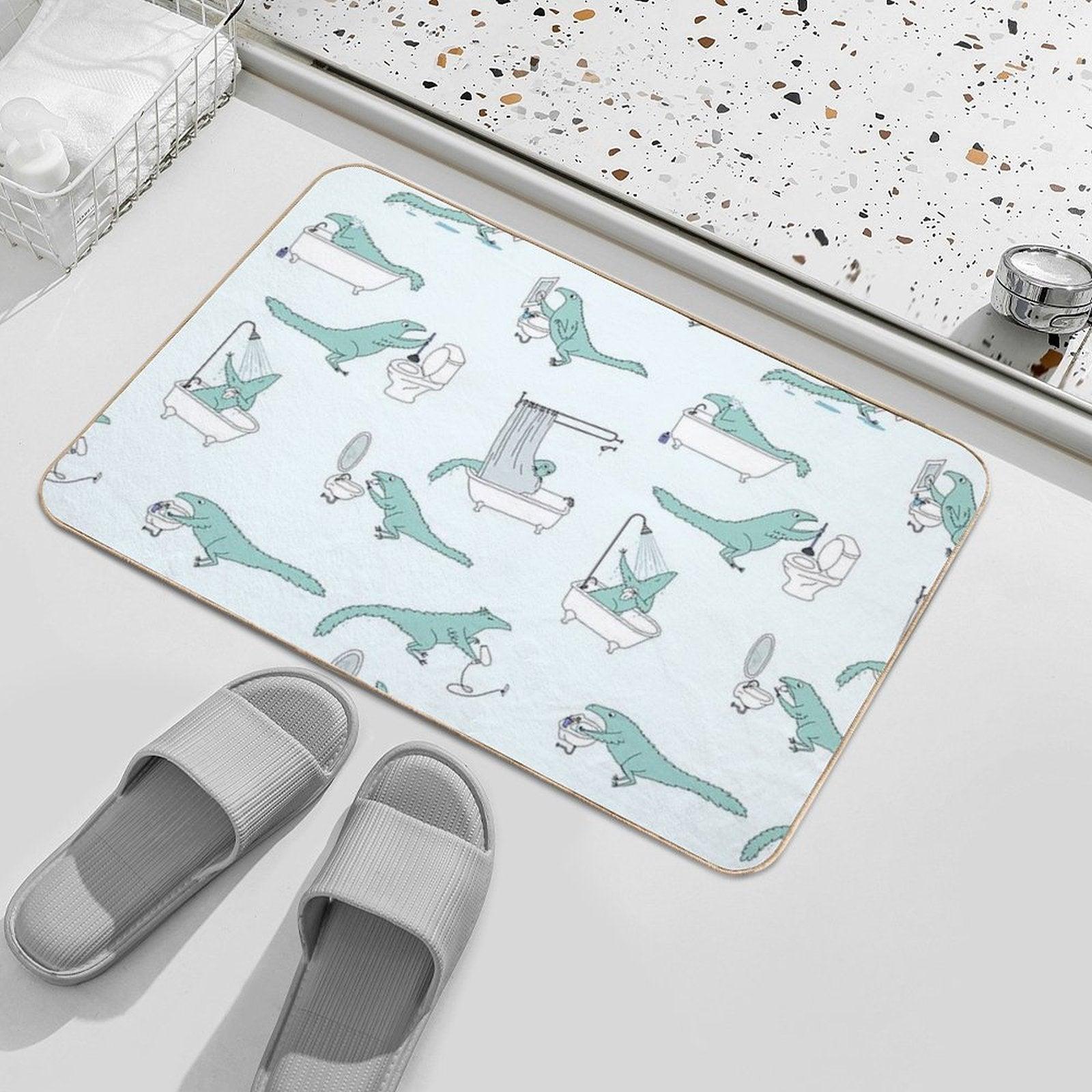 Bathroom Dinosaur Pattern Bath Mat