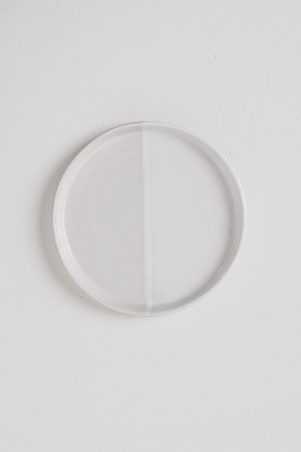 Sonnet Appetizer Plate - Matte White/Glossy White - Set of 6