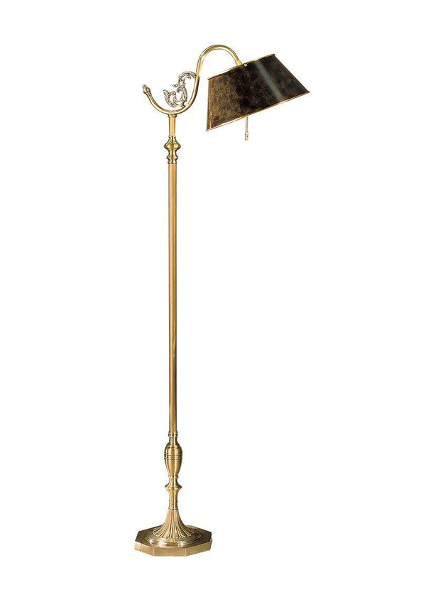 Antiqued Bridge Brass Floor Lamp by Wildwood - Gifts for You 'n Me