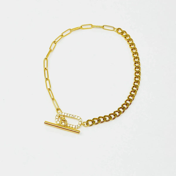 Mixed Chain Glam Toggle Anklet - Gifts for You 'n Me