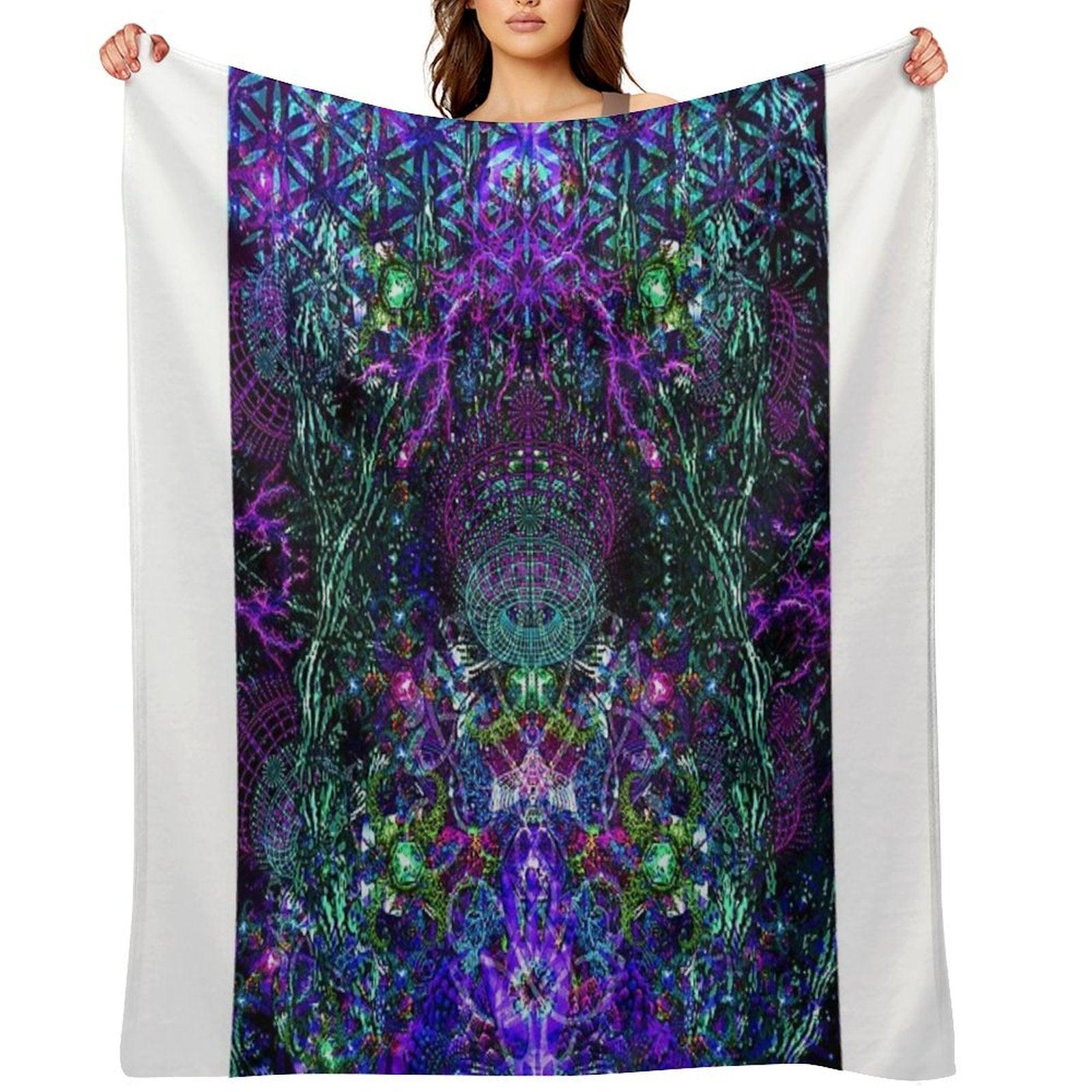 Hands To The Cosmos Throw Blanket