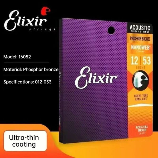 Acoustic Guitar Strings: 80/20 Bronze with NANOWEB Coating, Long - lasting Bright Tone, Comfortable Feel, Medium 13 - 56