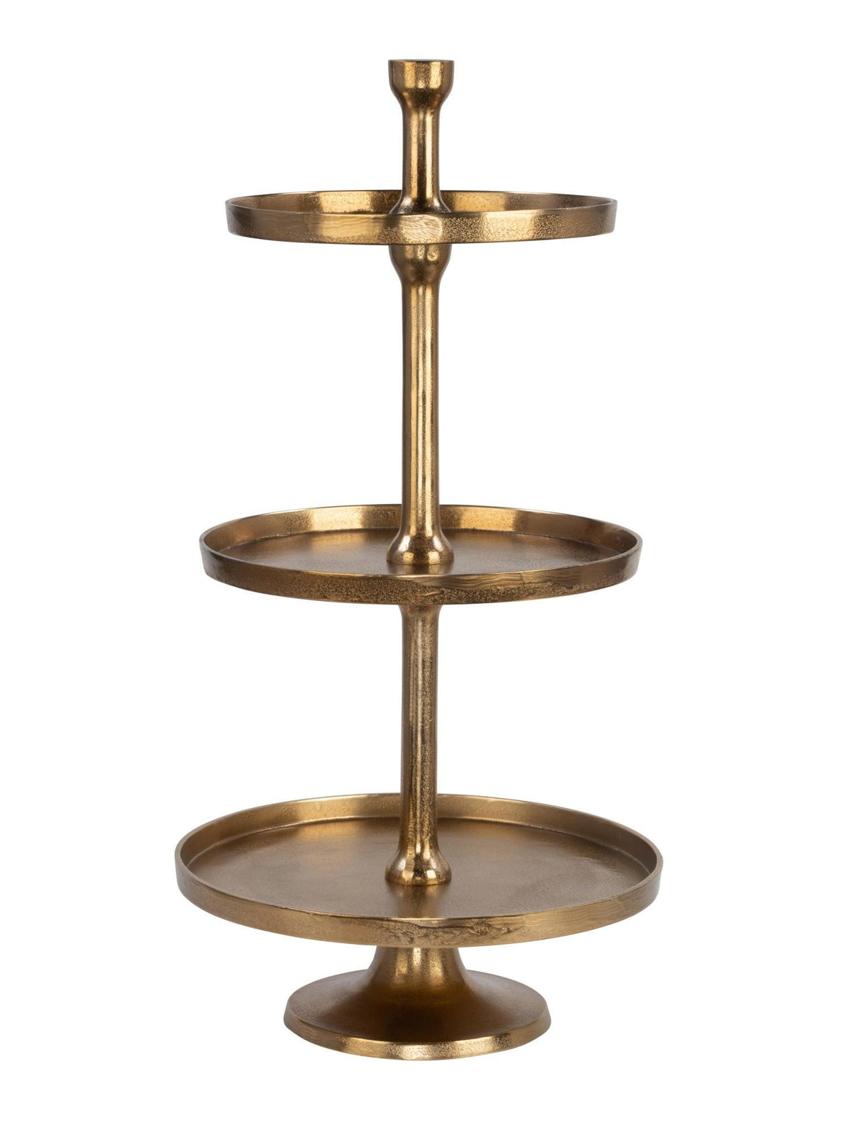 3 Tier Plate Gold Stand - 35