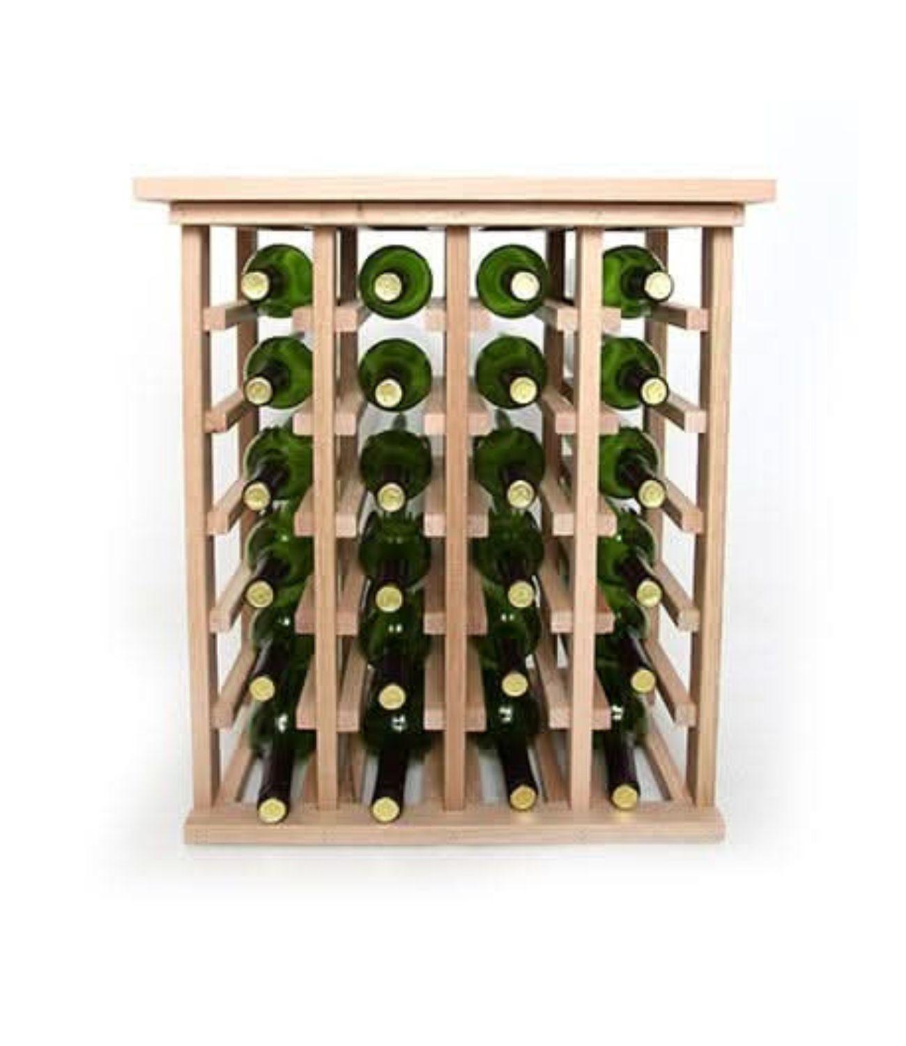 Solid Wood Handcrafted Wine Rack with Tabletop
