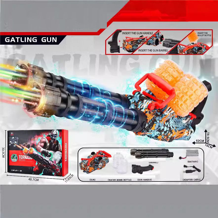 Tornado double tube Gatlin GelBlaster electric transmitter gel cartridge toy gun