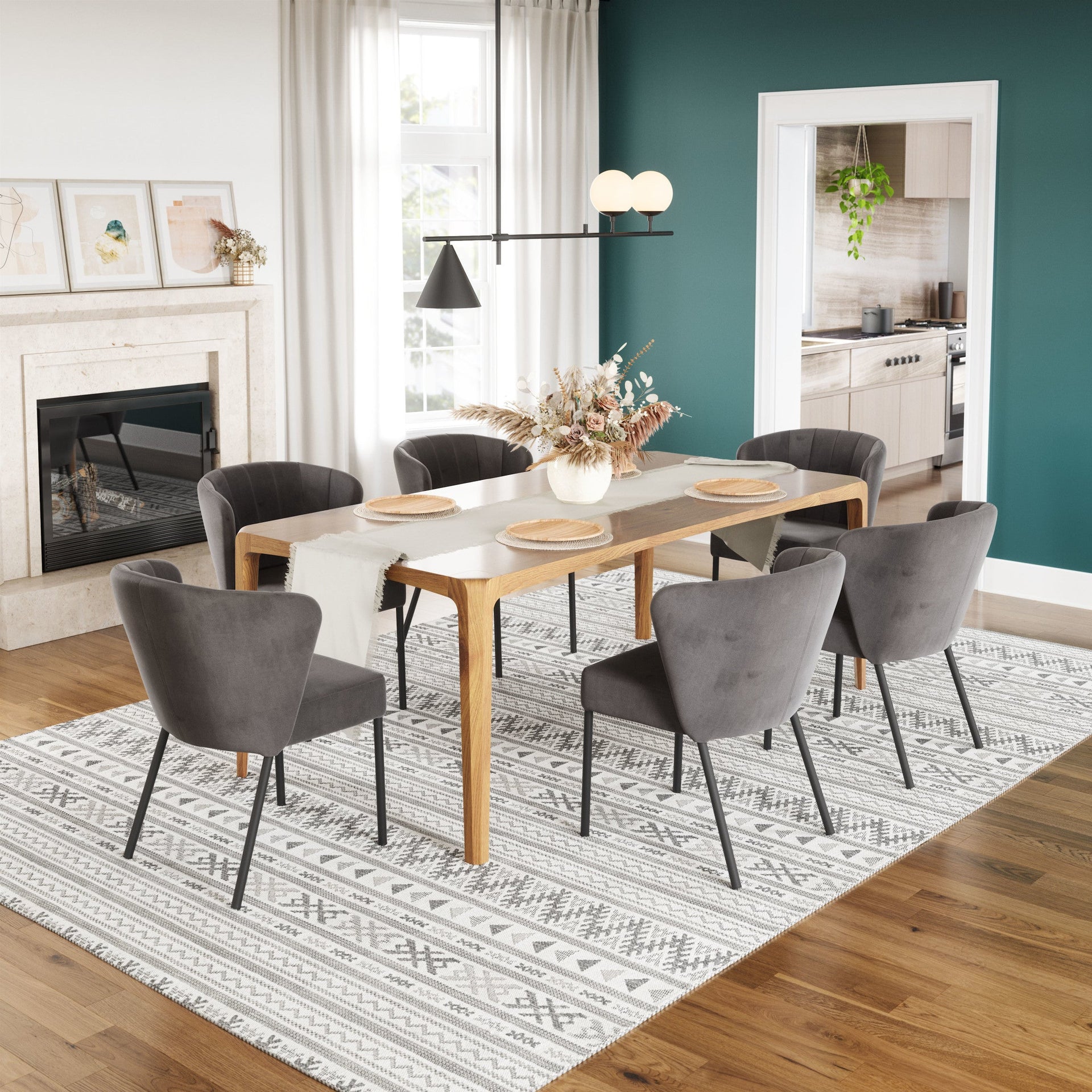 Aimee Dining Chair (Set of 2) Gray