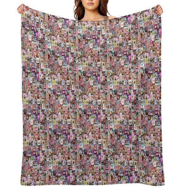 Mixed Girlie Movie Montage Shrink-resistant Throw Blanket