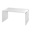 Acrylic Coffee Table, C-Shaped Clear Acrylic End Table, 16.3 Inch High Transparent Acrylic Side Table, For Coffee, Drink, Food, Snack Used In Living Room, Courtyard, Terrace