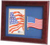 US American Flag Medallion Portrait Picture Frame - 4 x 6 Picture Opening.