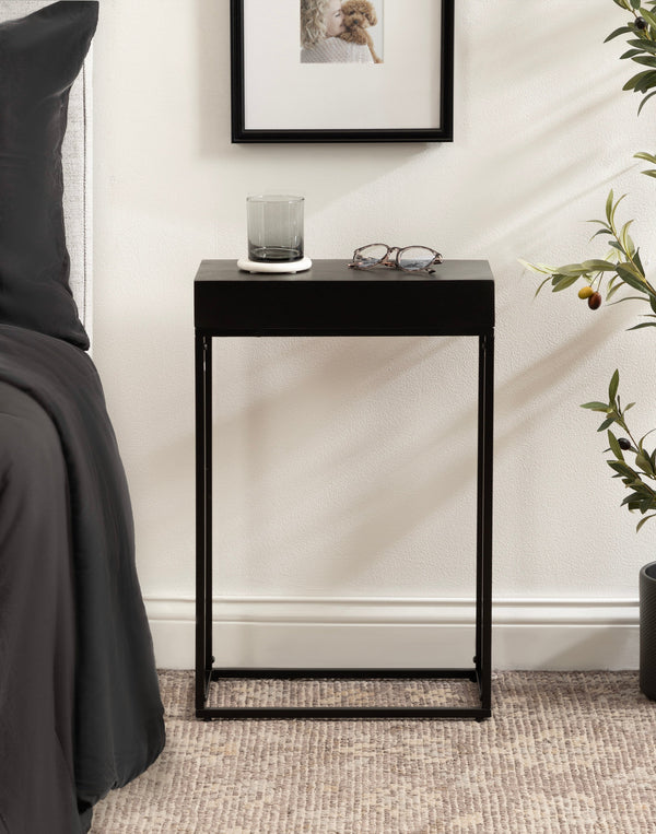 Karlsen Wood and Metal Slim Side Table