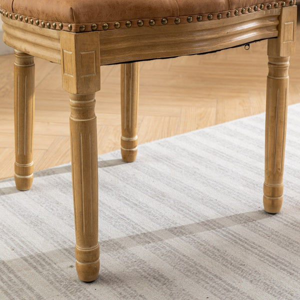 Set of 2 French Style Solid Wood Antique Dining Chairs BLAKHOM