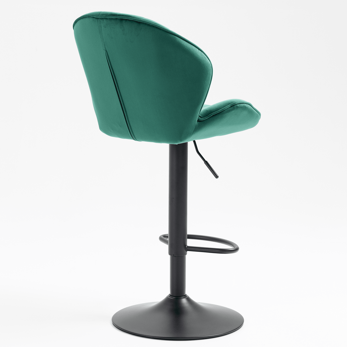 Modern Green Upholstered Swivel Bar Stool with Chrome Metal Base – Contemporary Counter Chair