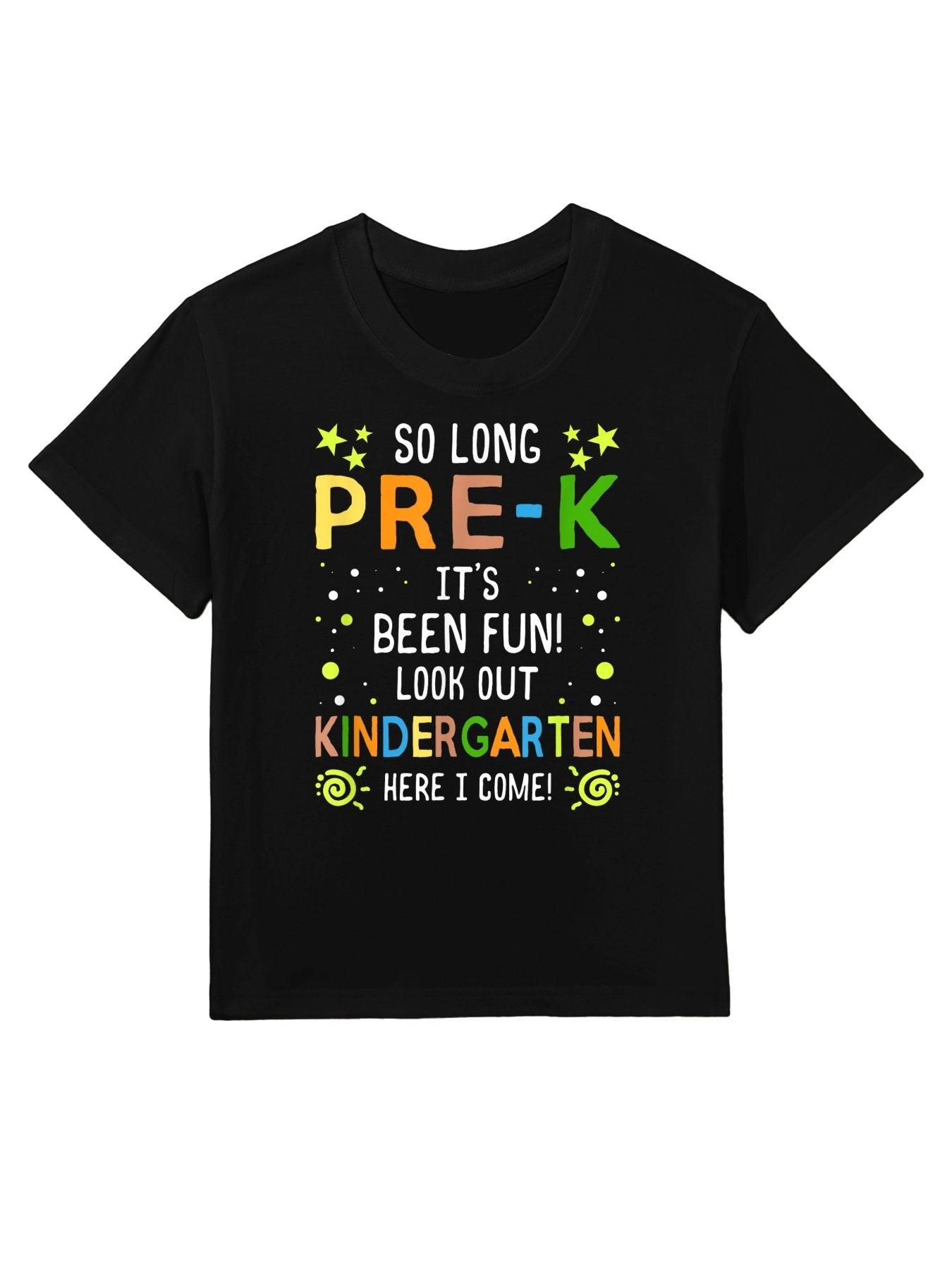 Kids So Long Pre-K Kindergarten Here I Come Graduation Kids T-Shirt