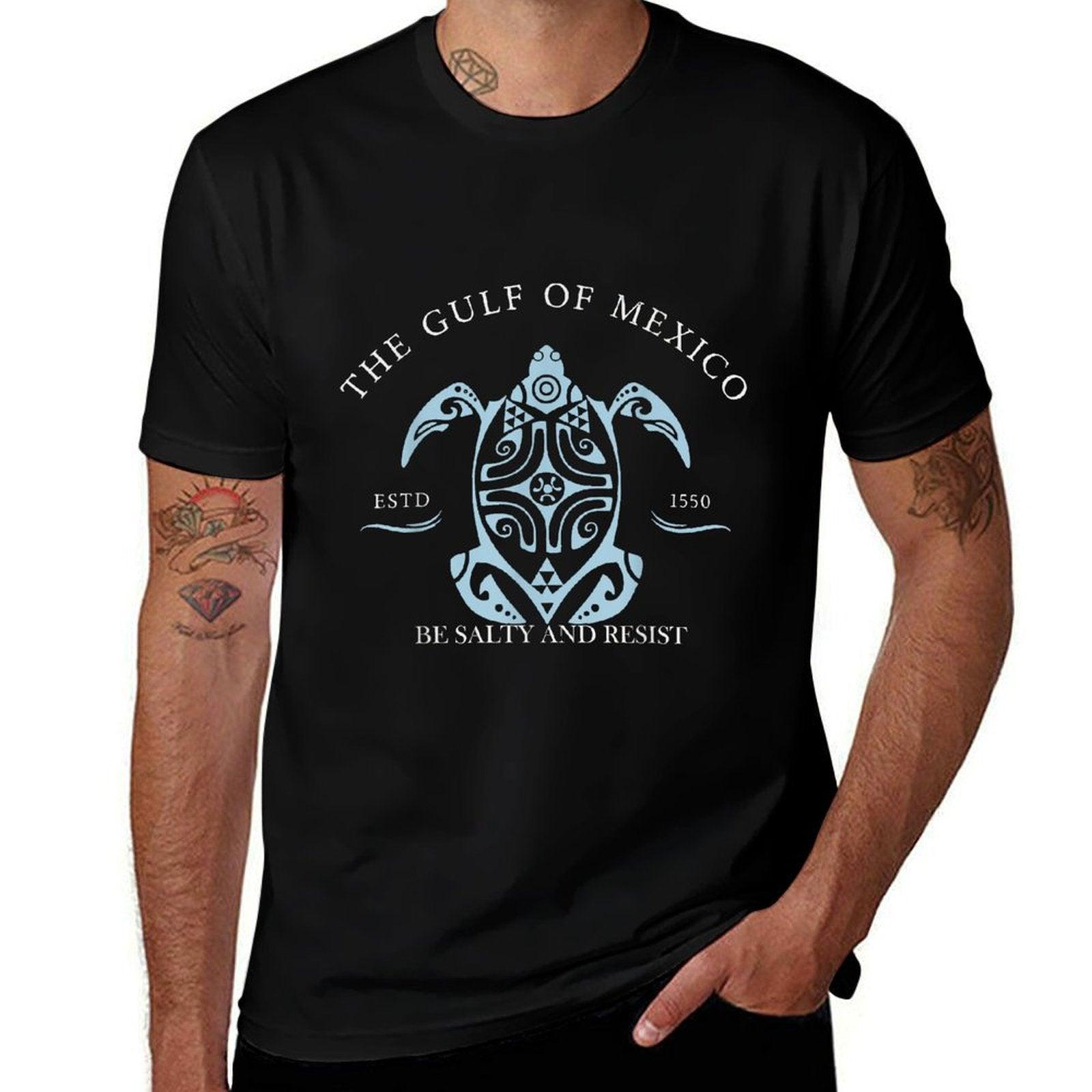 Gulf of Mexico Turtle BE SALTY AND RESIST  Tagless Design T-Shirt