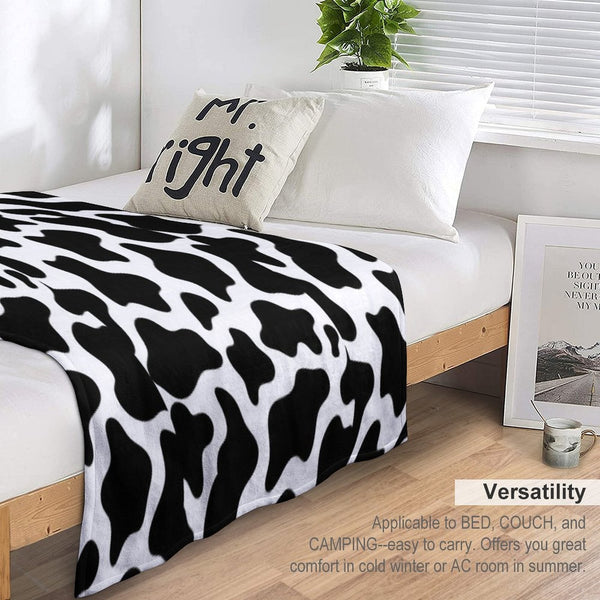Cow Shrink-resistant Throw Blanket