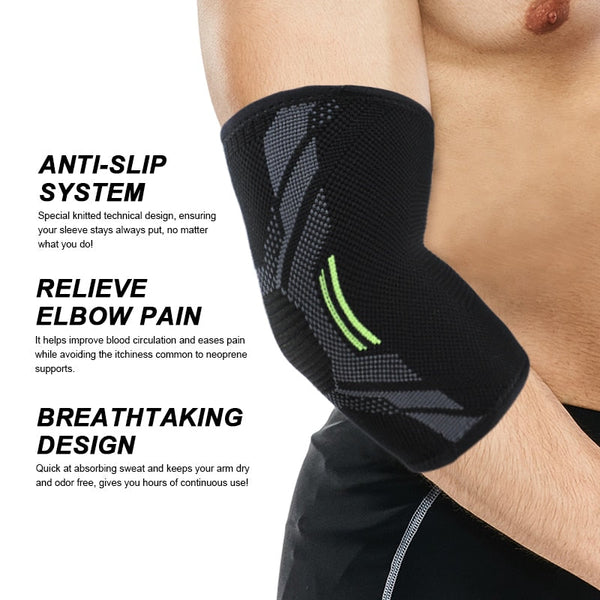 1 PCS Elbow Brace Compression Support Elbow Sleeve Pad for Tendonitis Tennis Basketball Volleyball Elbow Protector Reduce Pain - Gifts for You 'n Me