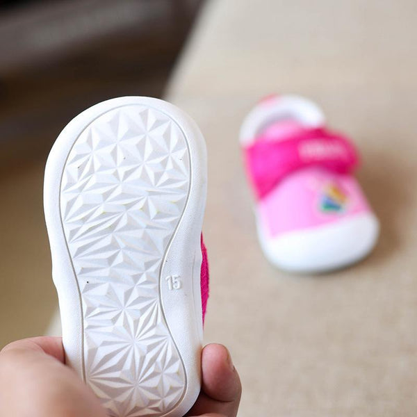 Unisex Blue Pink Baby Toddler Shoes Soft Soled Shoe Baby Autumn No-slip Everyday Wear Casual Style Sneakers