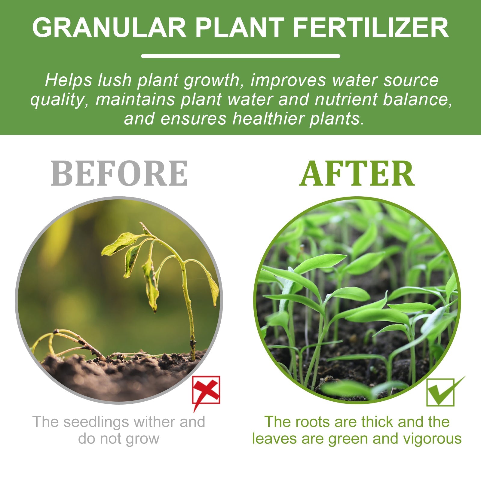 Plant Nutrient, Flower Pot Lawn Green Leaf Plant Fertilizer Root Growth Nutrient