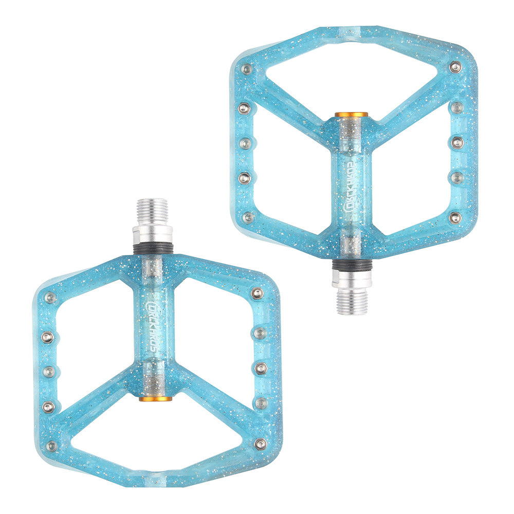 CNC Wide-faced PC Pedal Bicycle Pedal Road Mountain Bike Peilin Anti-Skid Pedal 2 Bearing Pedal