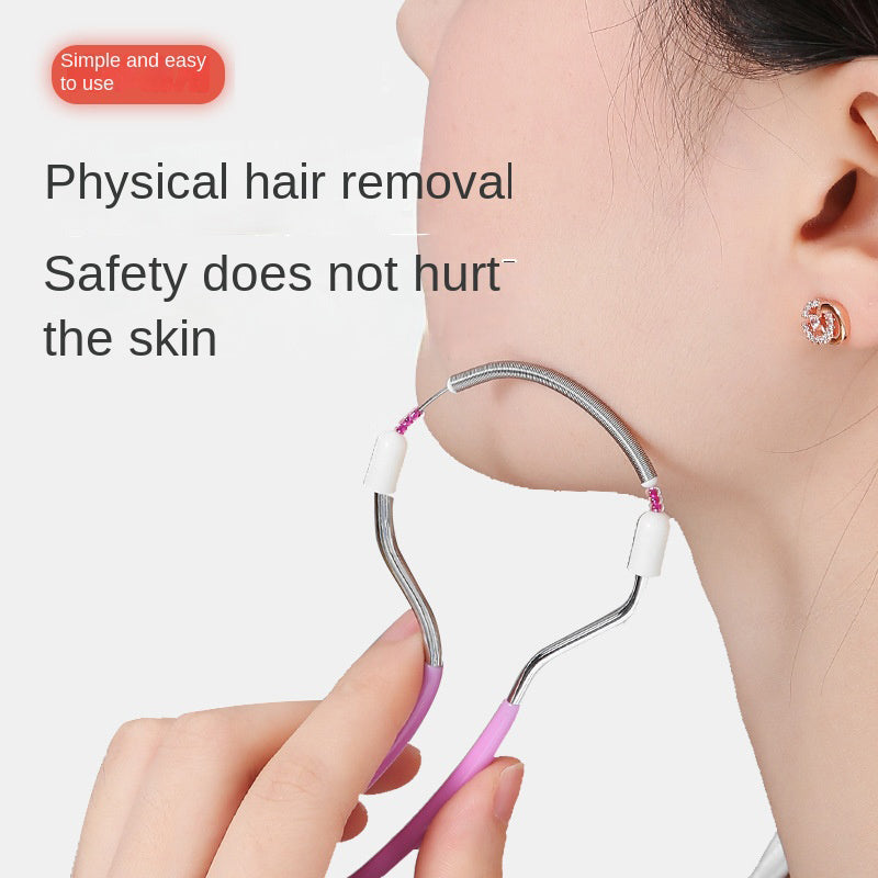 Facial hair removal device with twisted hair removal device lip hair removal device facial hair removal device