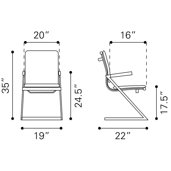Lider Plus Conference Chair (Set of 2) White