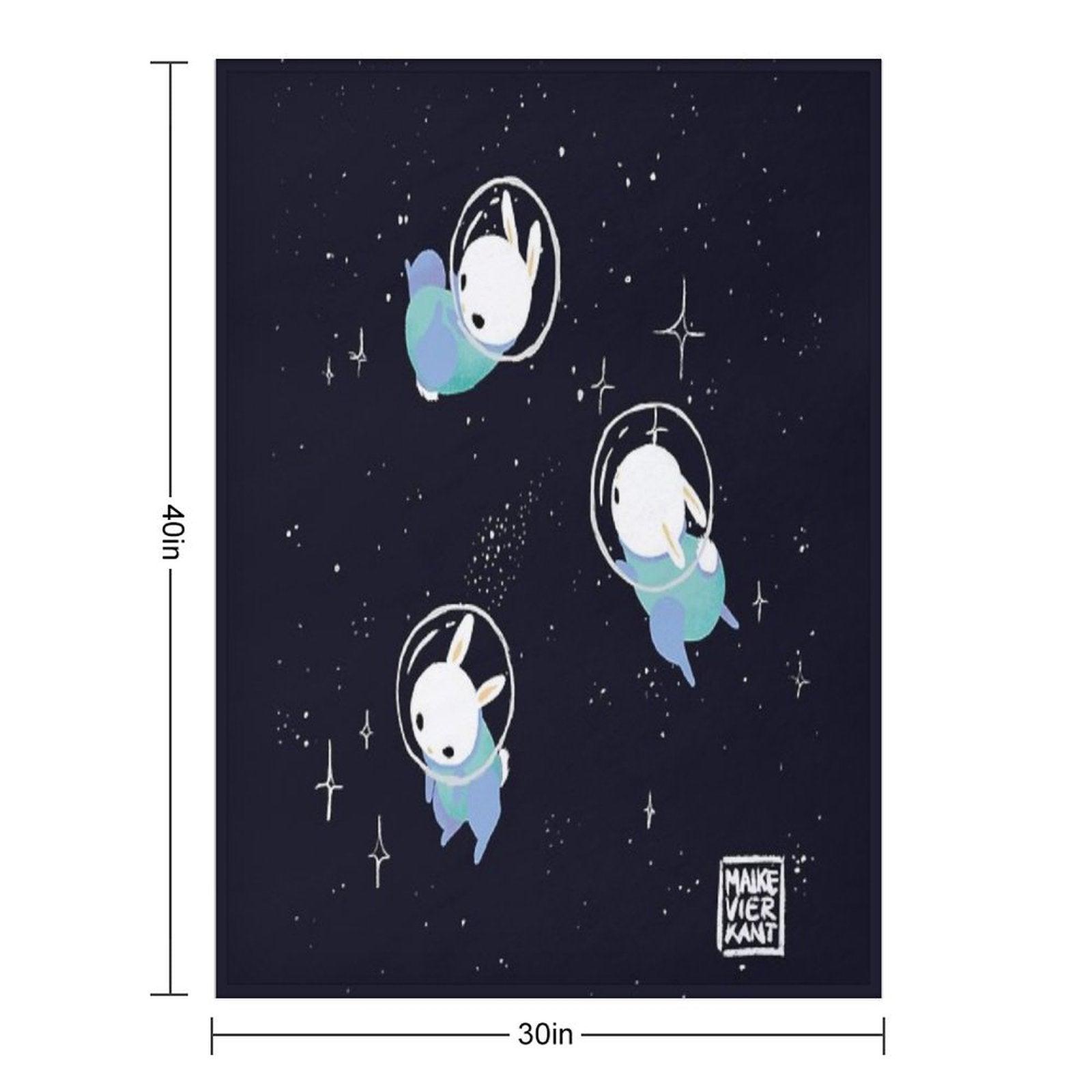 Space Bunnies Throw Blanket