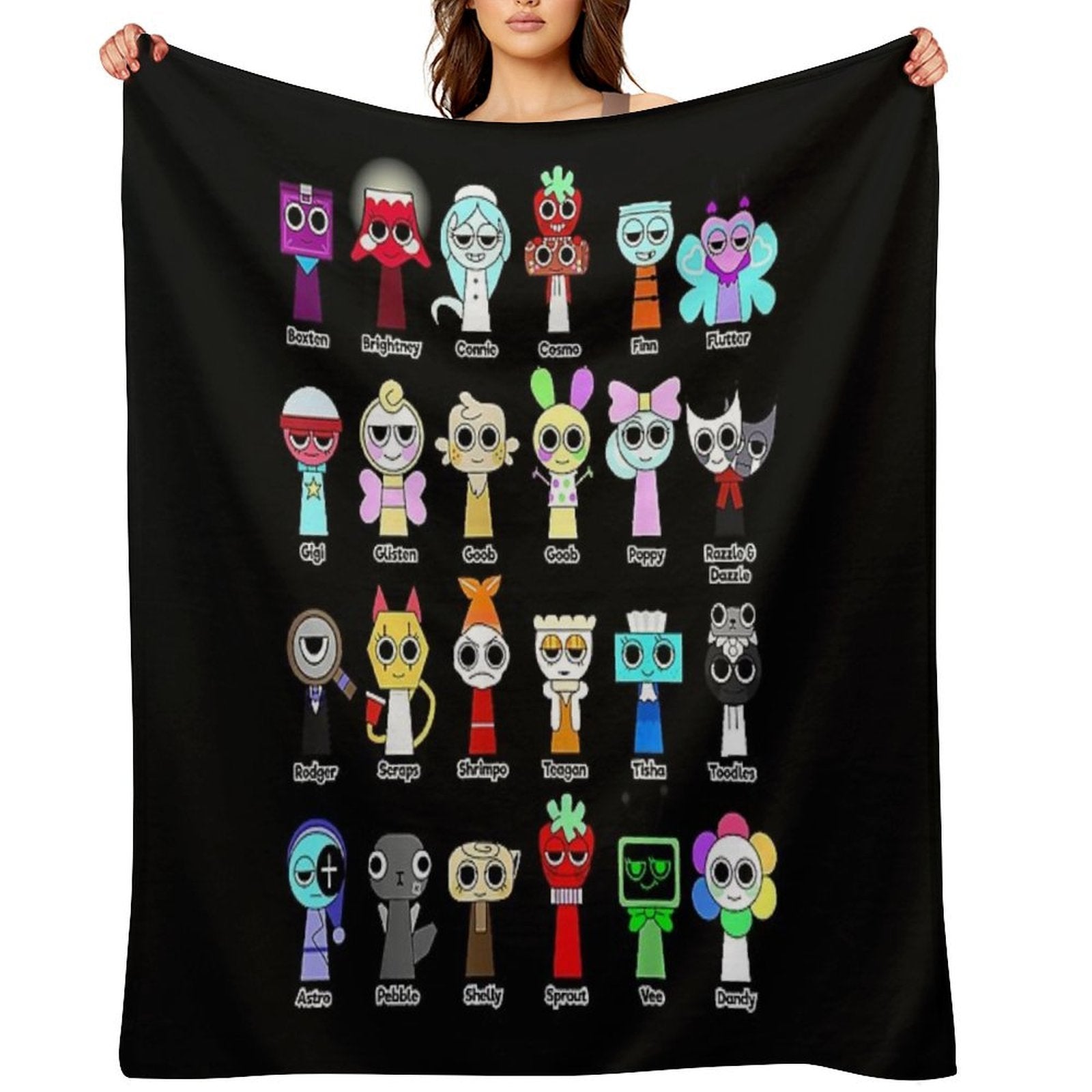 All Sprunki Phase 2 Horror Evil Scary Sprunki Boys Girls Premium Throw Blanket