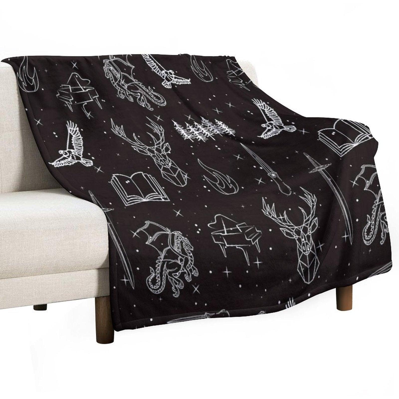 Throne of Glass Pattern Throw Blanket