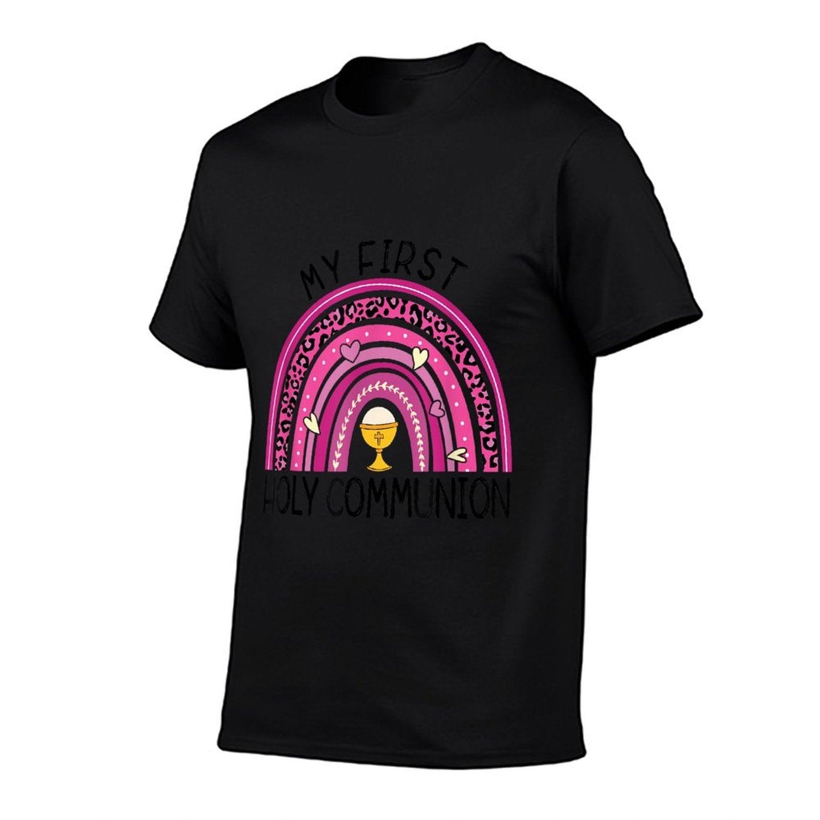 Rainbow My First Holy Communion Girl Church Religious T-Shirt