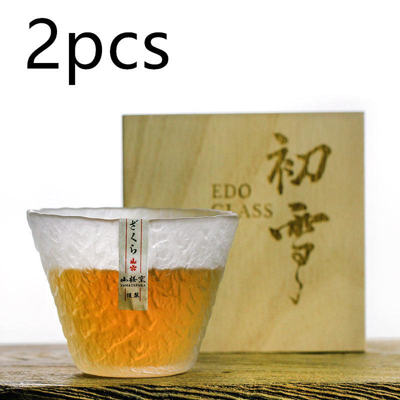 Japanese Edo Hand-Carved Whiskey Glass – Single or Sets