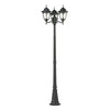 Central Square 3 Light 91 inch Textured Matte Black Outdoor Post Light
