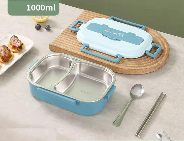 Food grade microwaveable stainless steel compartment insulation lunch box
