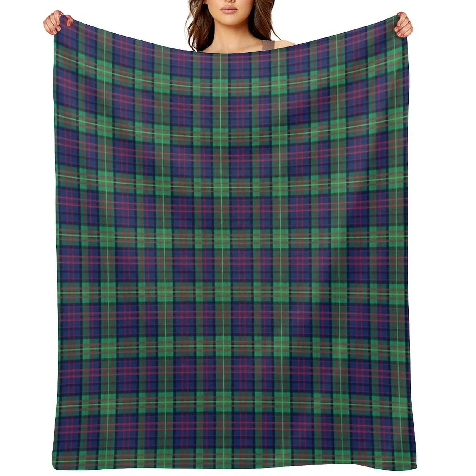 Carnegie Mellon University Tartan Plaid Throw Blanket
