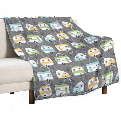 Happy Campers All-season Throw Blanket