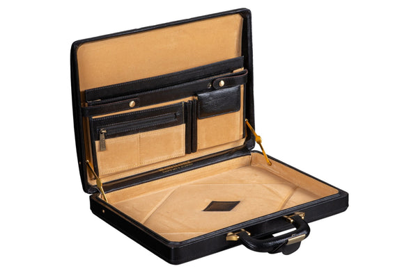 Leather Executive Men's Leather Attache Briefcase Classy Leather Bags
