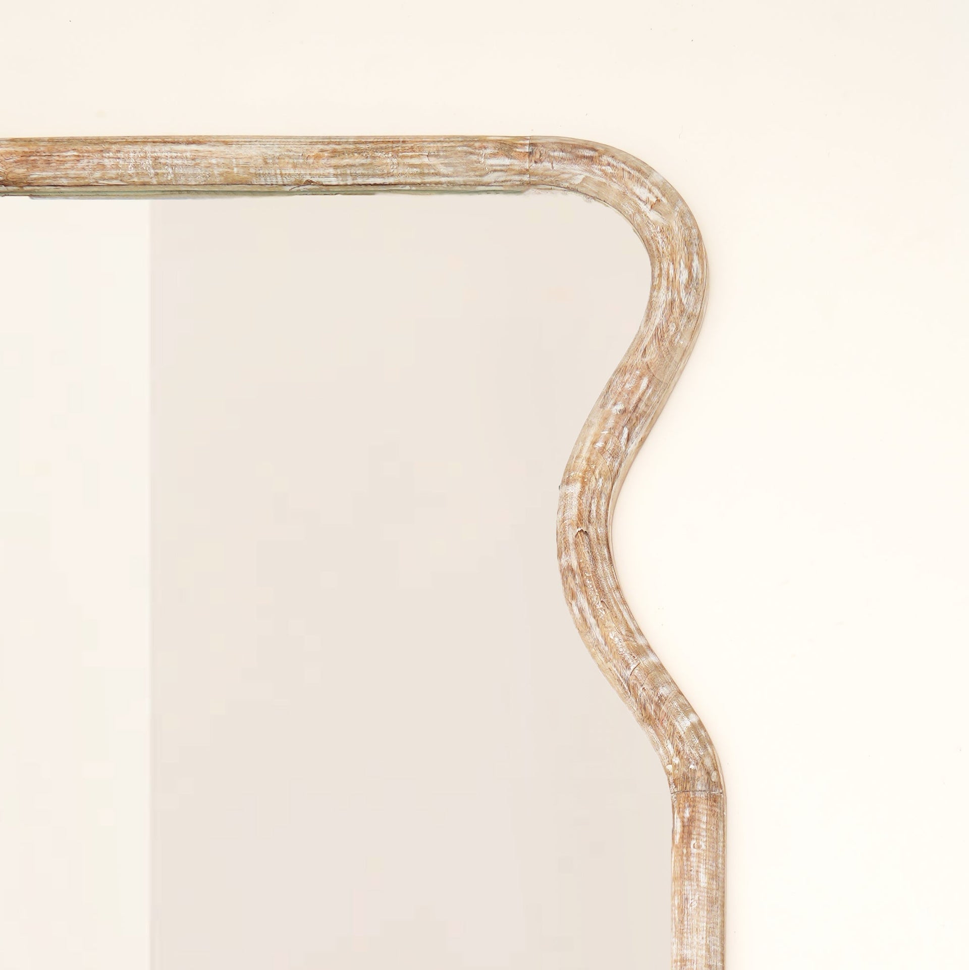 Decorative Full-Length Wall Mirror with Mango Wood Frame, 32X70